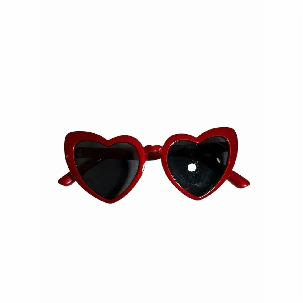 KIDS Red Heart Shaped Retro Cat Eye Sunglasses
